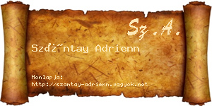 Szántay Adrienn névjegykártya